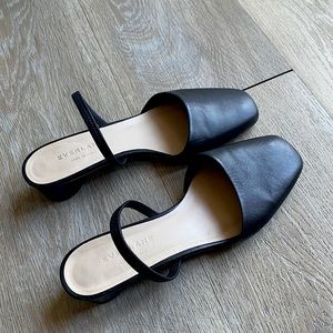 Everlane Tapered Square Toe Slingback in black